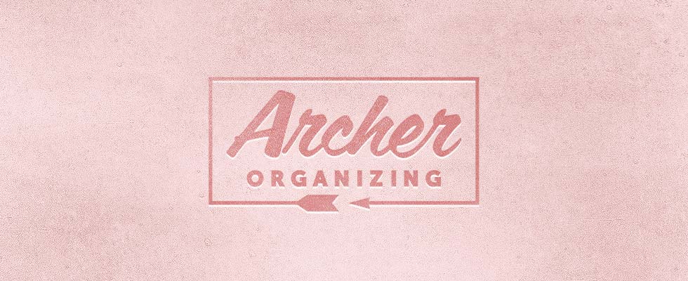 Archer Organizing logo and business card designs