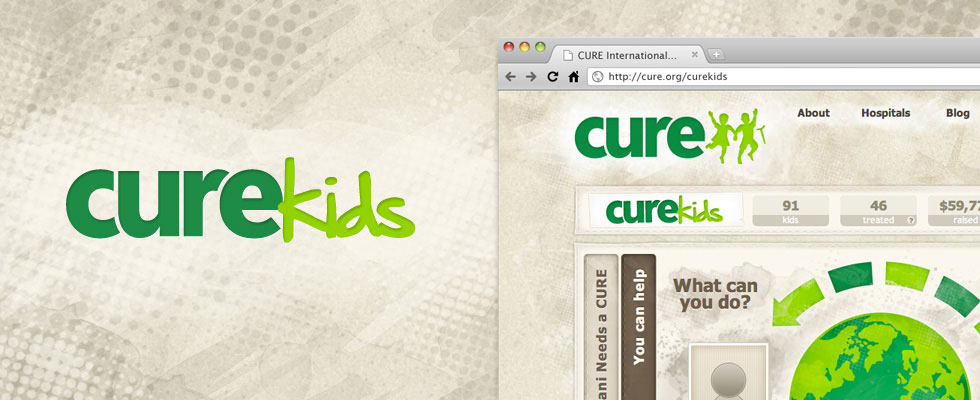 CUREkids logo and web interface