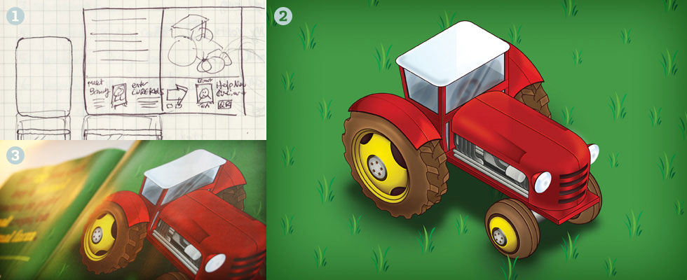 Isometric Tractor Illustration