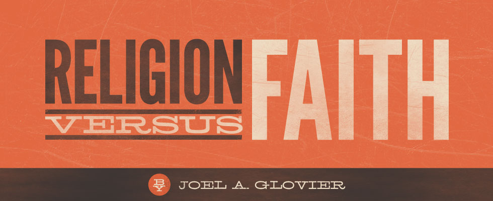 Religion vs Faith book logo